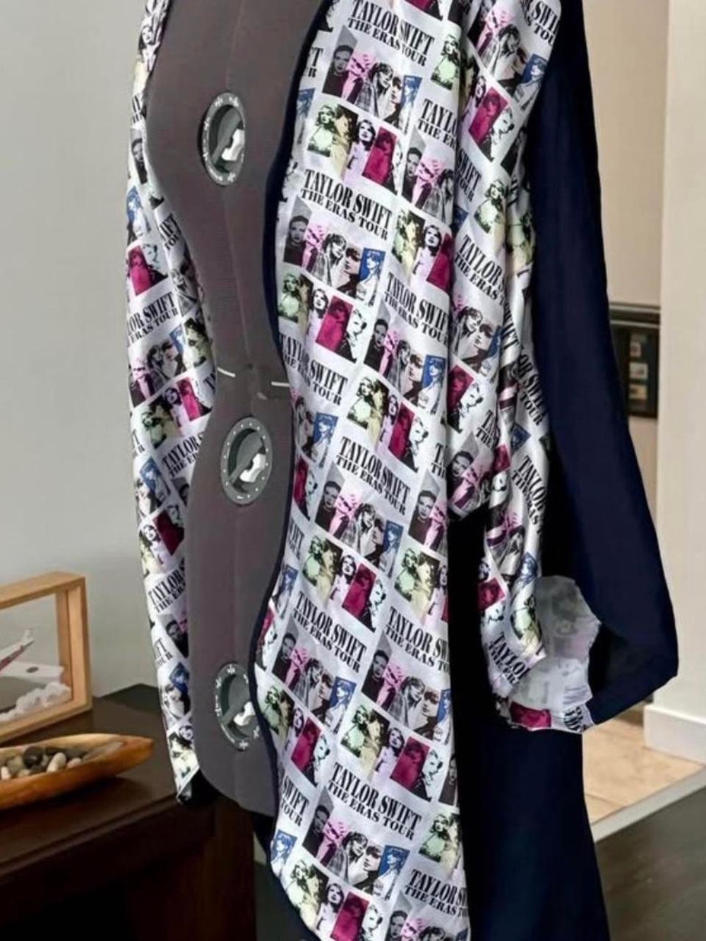 Taylor Swift Printed Kimono Jacket - Multicolor Eras Tour Print One Size Shrug